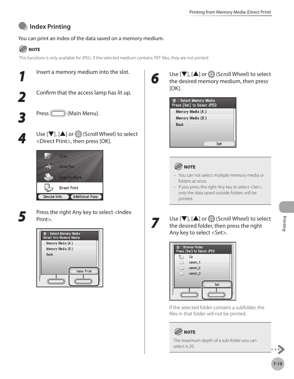 Y medium, see “index, Printing,” on p. 7-19 | Canon Color imageCLASS MF9280Cdn User Manual | Page 400 / 548