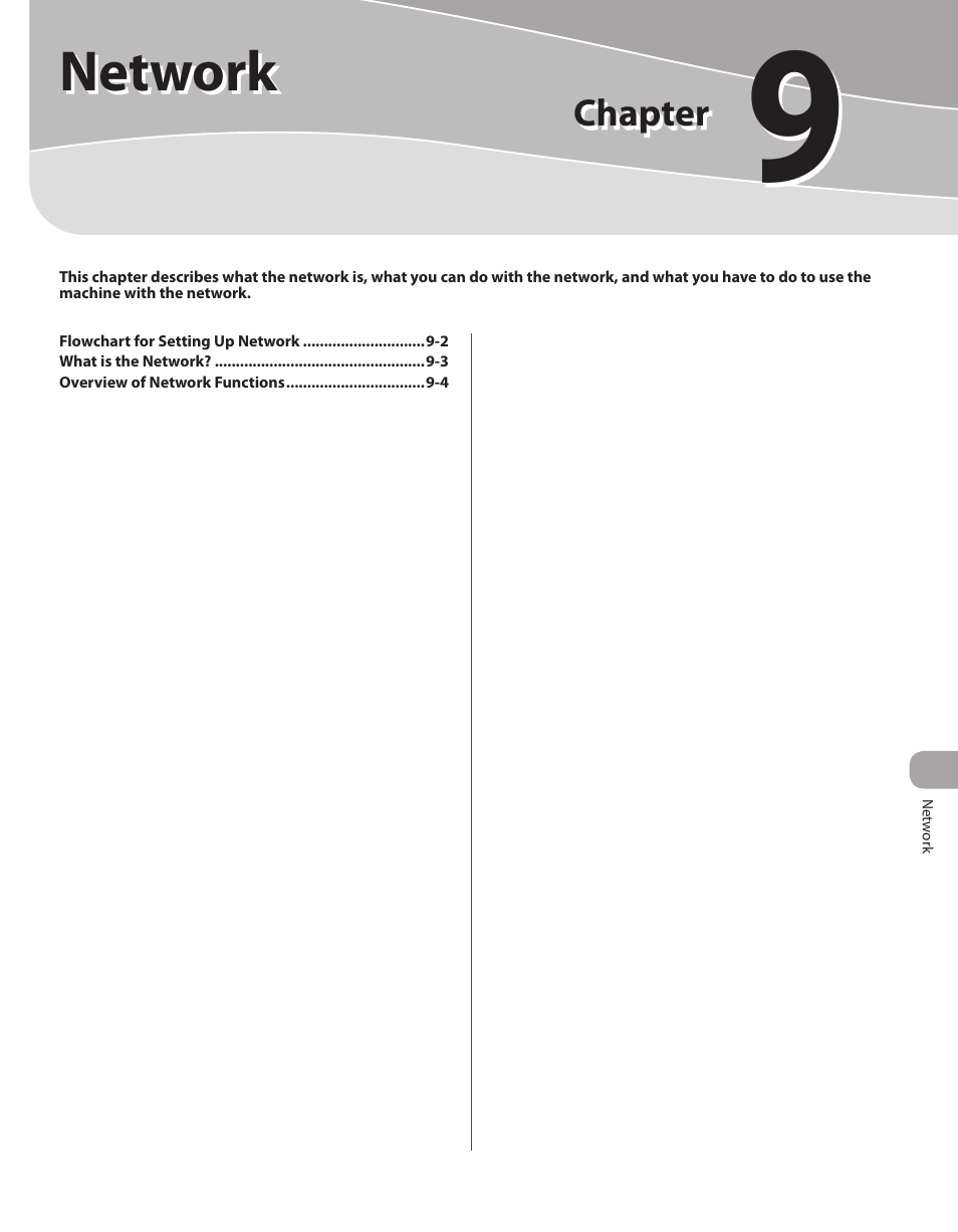 9 network, Network, 9 network -1 | Canon Color imageCLASS MF9280Cdn User Manual | Page 426 / 548