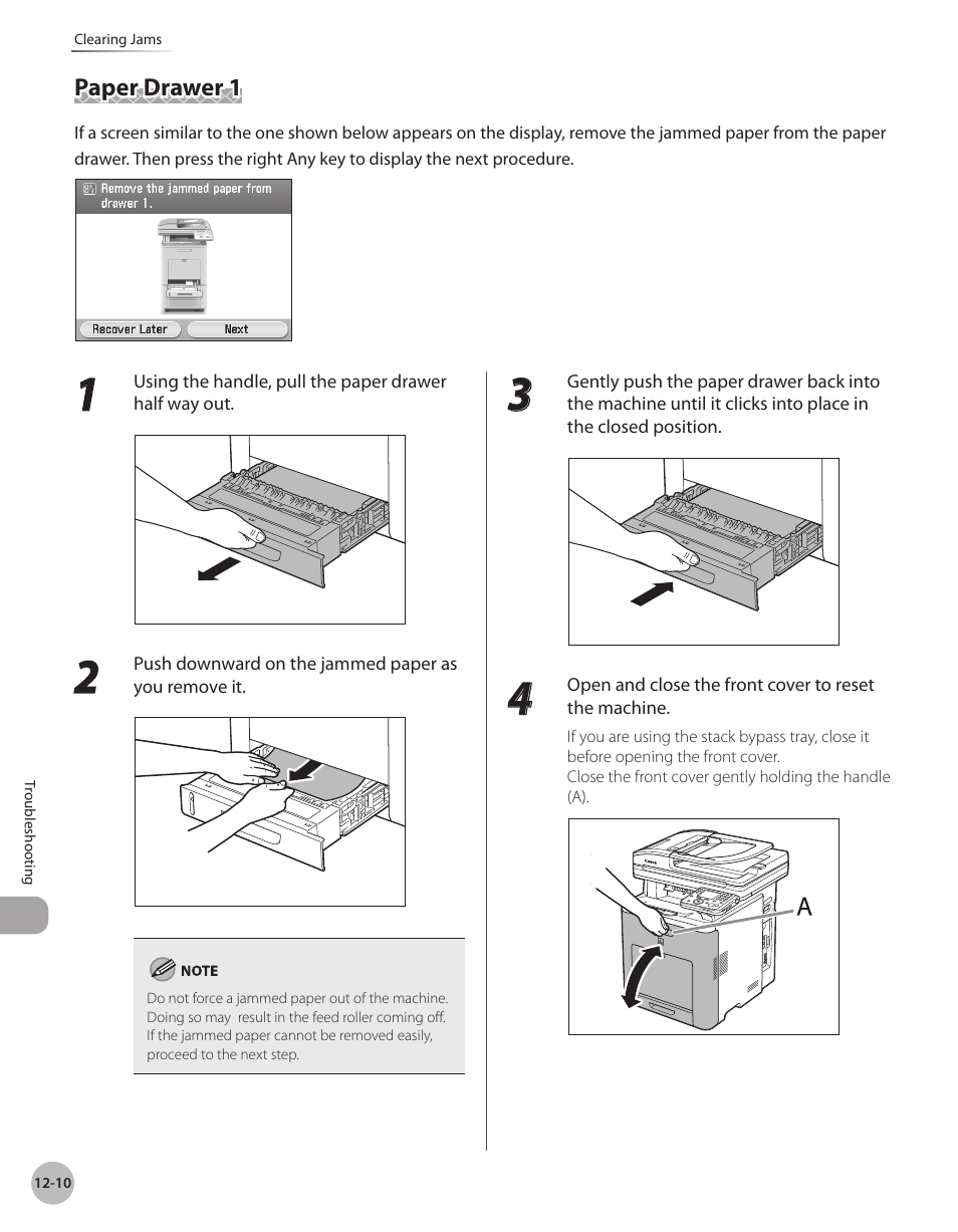 Paper drawer 1, Paper drawer 1 -10 | Canon Color imageCLASS MF9280Cdn User Manual | Page 465 / 548
