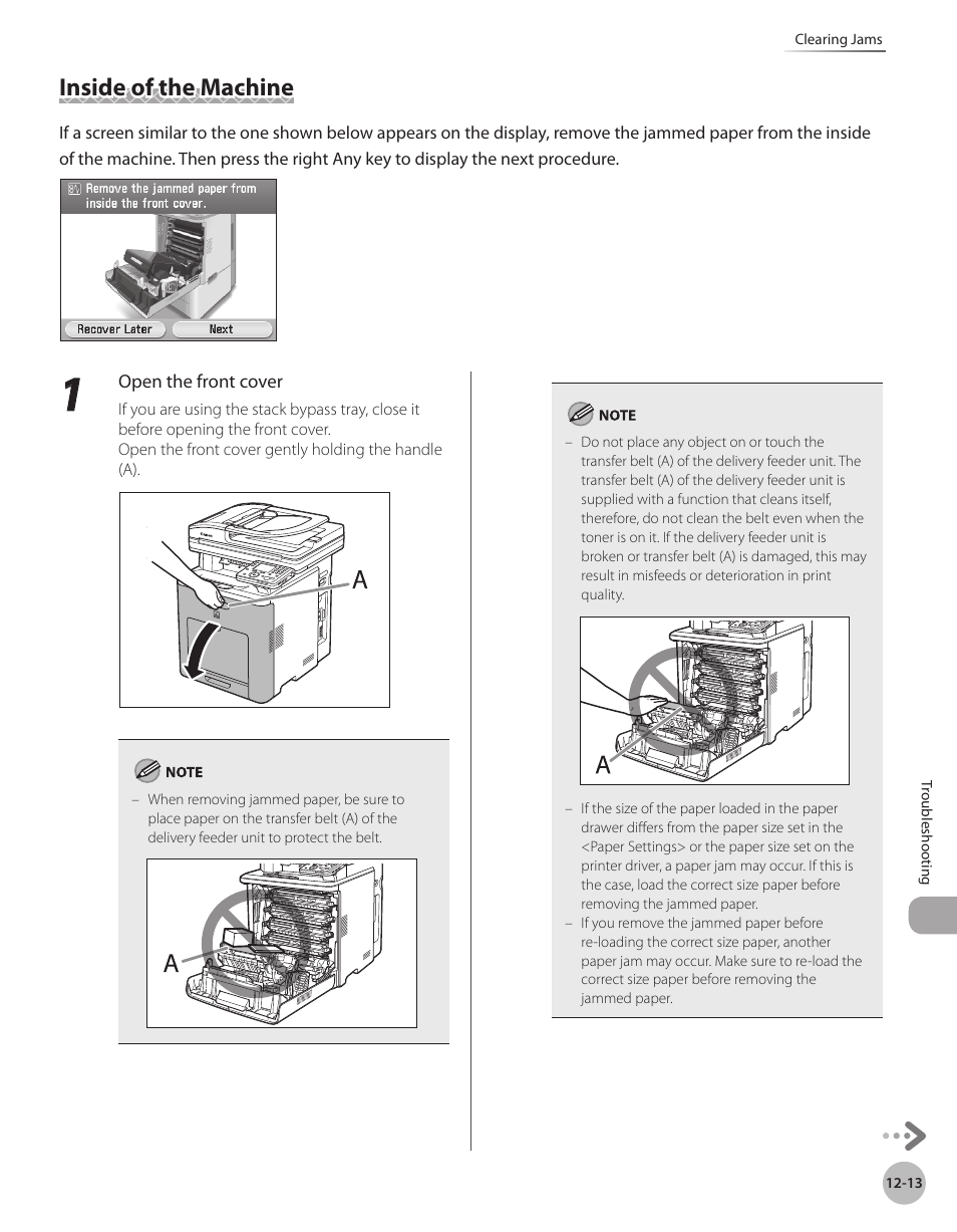 Inside of the machine, Inside of the machine -13 | Canon Color imageCLASS MF9280Cdn User Manual | Page 468 / 548