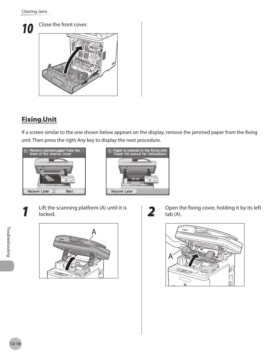 Fixing unit, Fixing unit -16 | Canon Color imageCLASS MF9280Cdn User Manual | Page 471 / 548