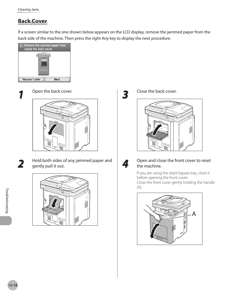 Back cover, Back cover -18 | Canon Color imageCLASS MF9280Cdn User Manual | Page 473 / 548