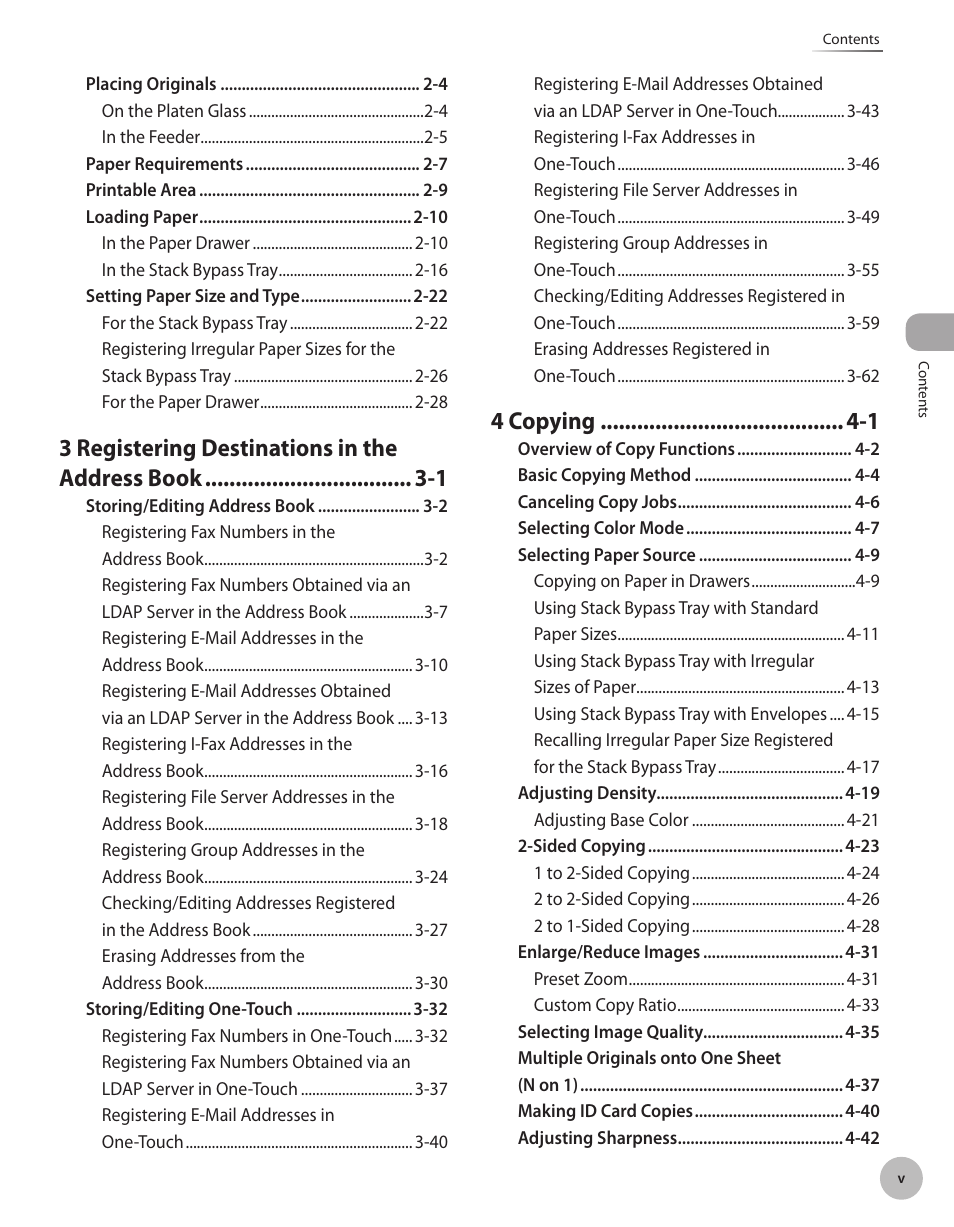 3 registering destinations in the address book -1, 4 copying -1 | Canon Color imageCLASS MF9280Cdn User Manual | Page 6 / 548
