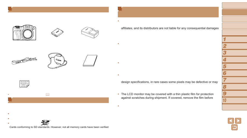 Package contents | Canon PowerShot SX510 HS User Manual | Page 2 / 168