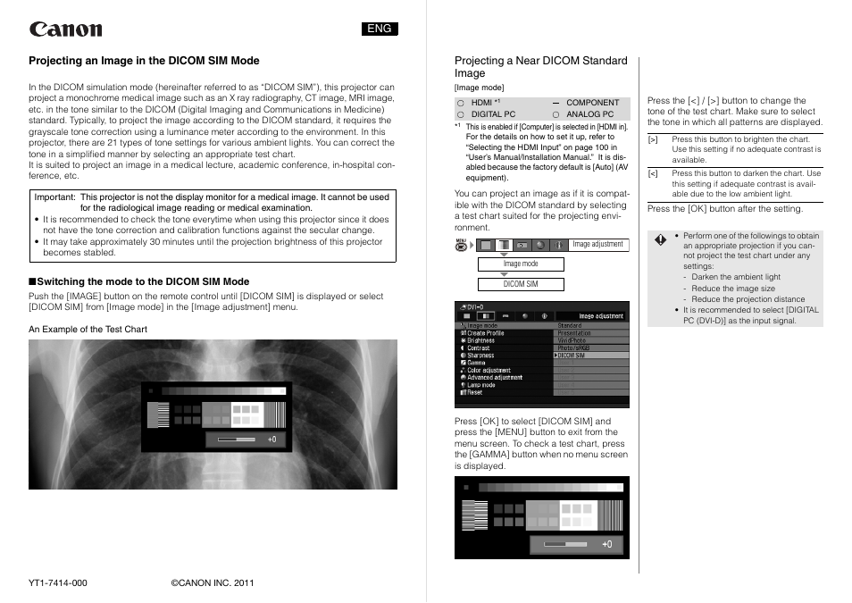 Canon REALiS WX6000 D Pro AV User Manual | 1 page