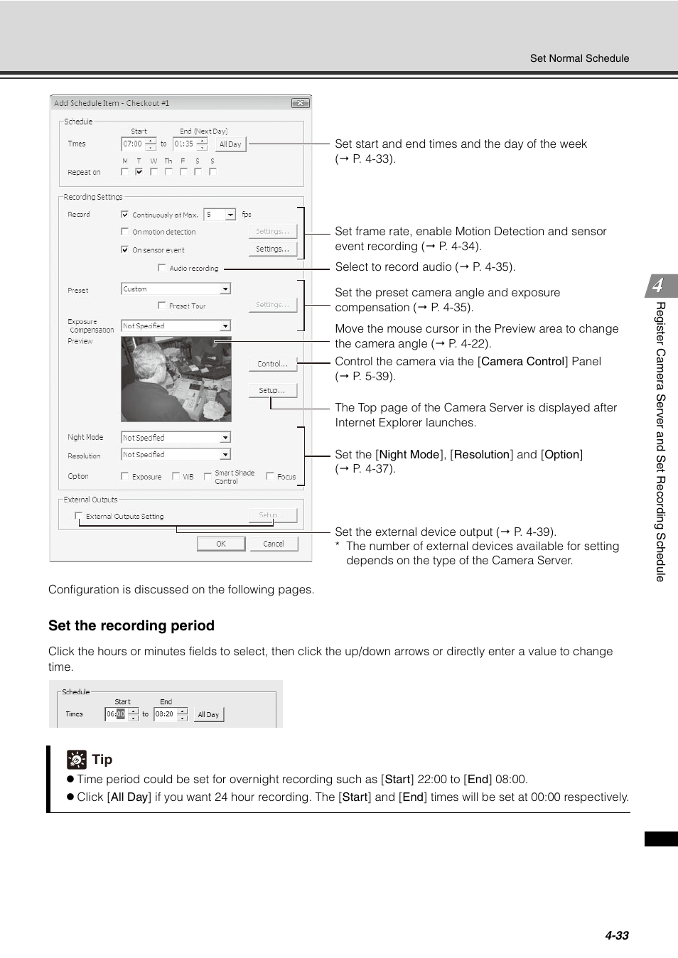 Set the recording period | Canon VB-C60 User Manual | Page 113 / 288