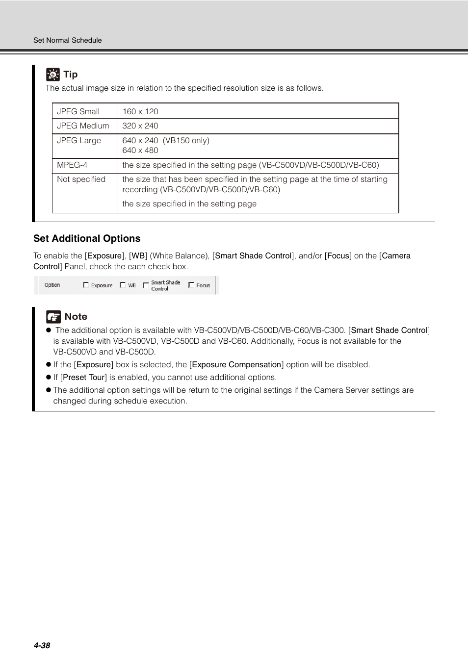 P. 4-38), Set additional options | Canon VB-C60 User Manual | Page 118 / 288