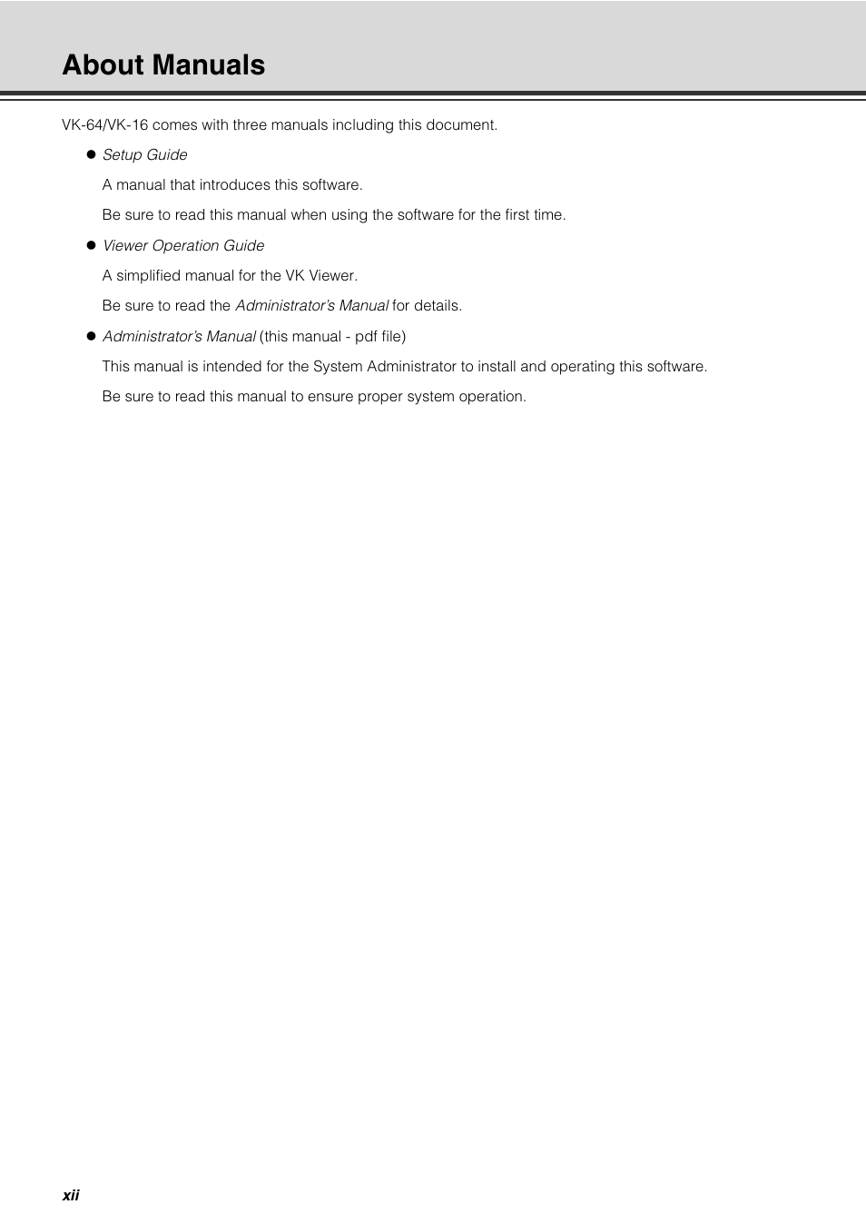 About manuals | Canon VB-C60 User Manual | Page 12 / 288