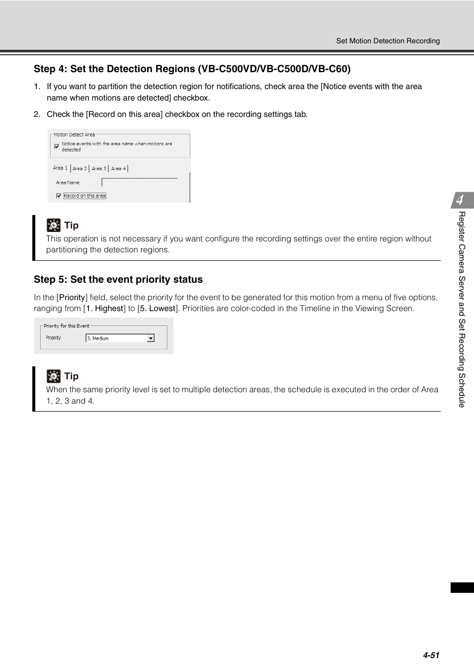 Step 5: set the event priority status | Canon VB-C60 User Manual | Page 131 / 288