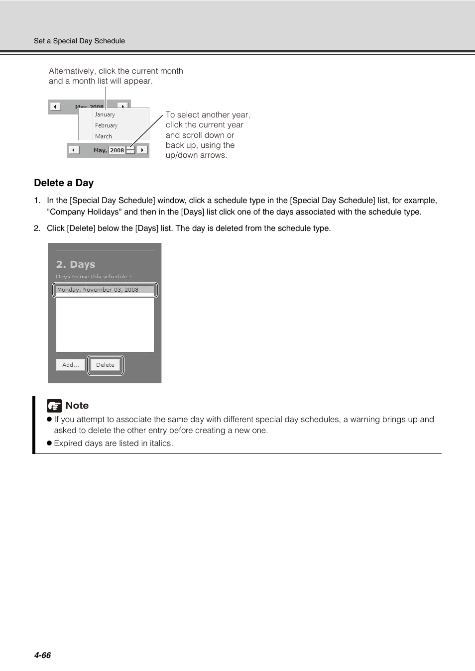 Delete a day | Canon VB-C60 User Manual | Page 146 / 288