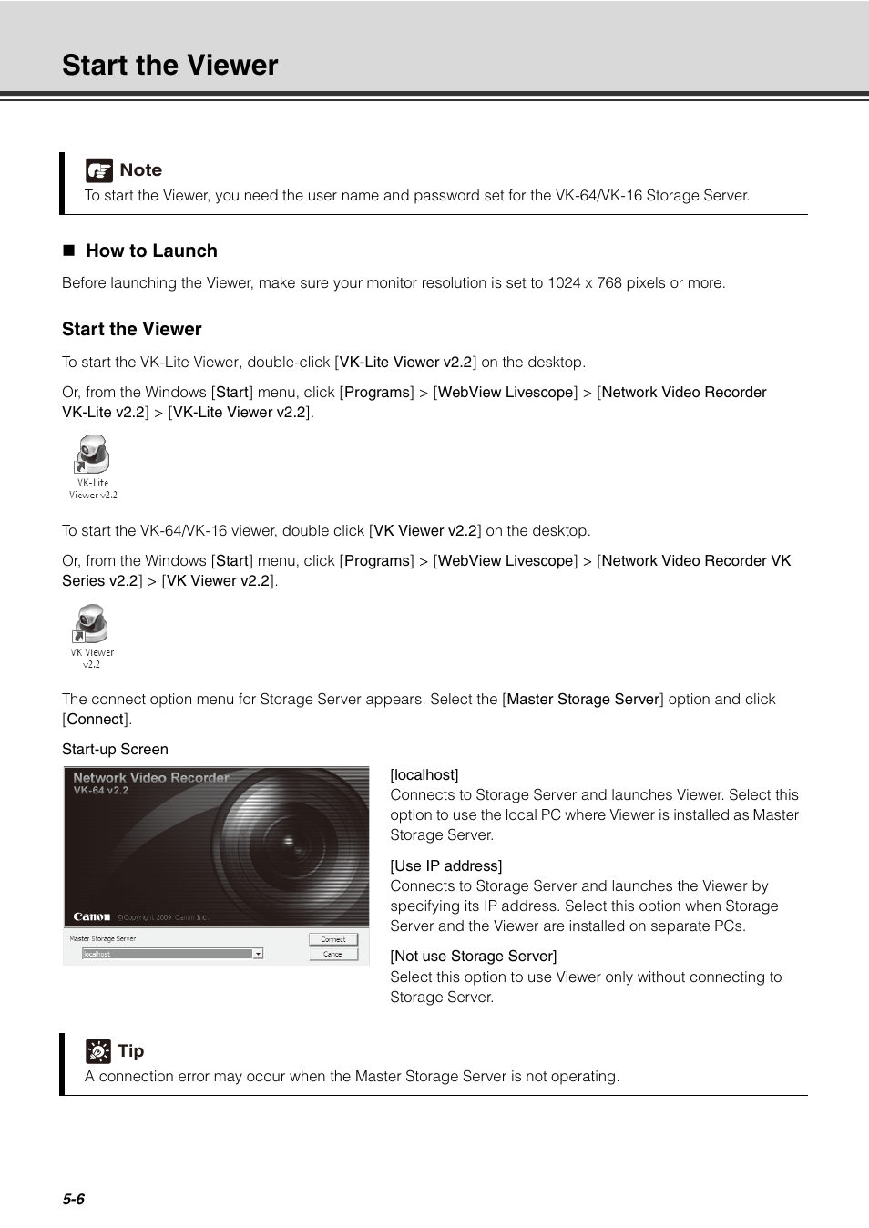 Start the viewer, How to launch, Start the viewer -6 | How to launch -6 | Canon VB-C60 User Manual | Page 156 / 288