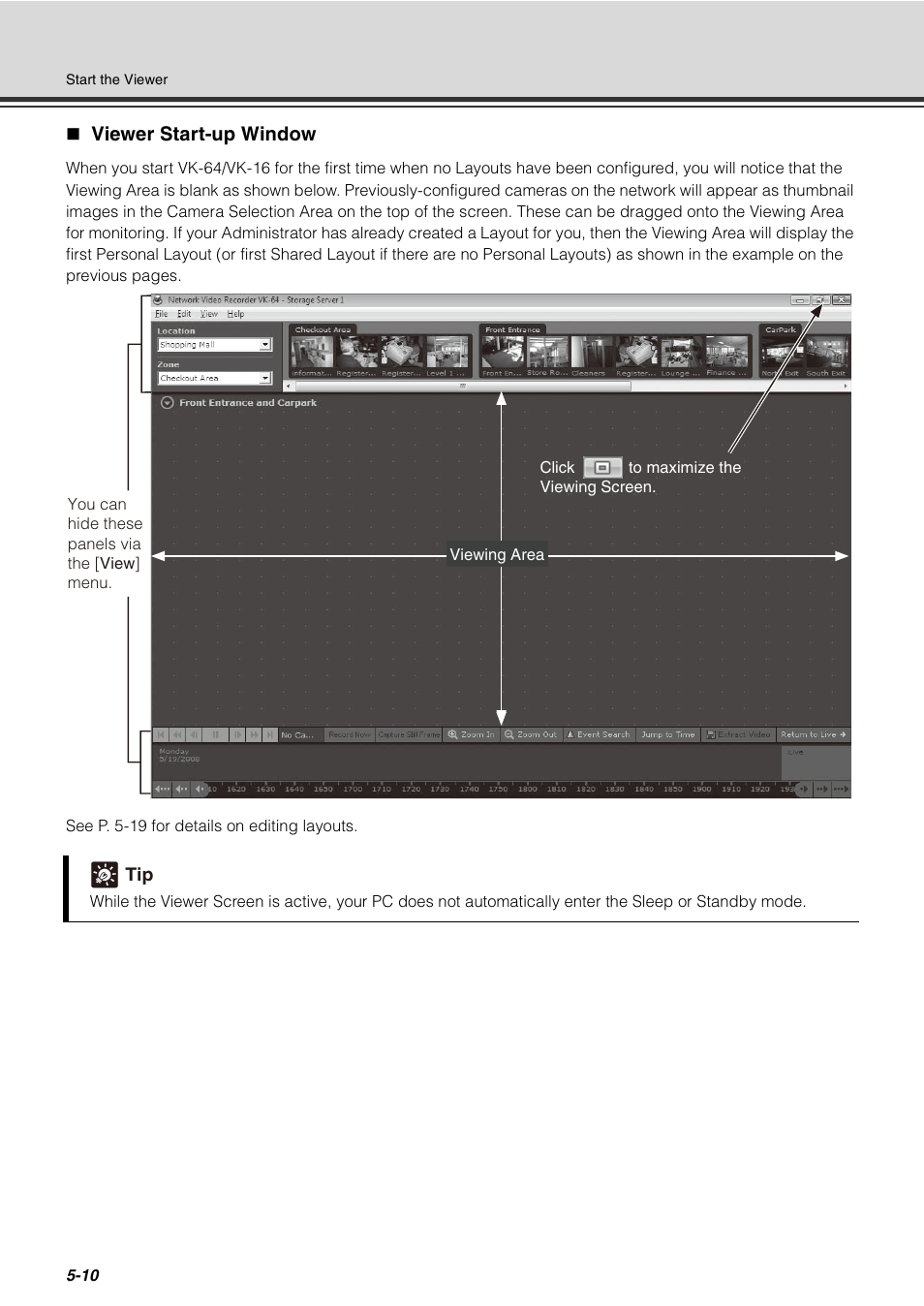 Viewer start-up window, Viewer start-up window -10, P. 5-10) | Canon VB-C60 User Manual | Page 160 / 288