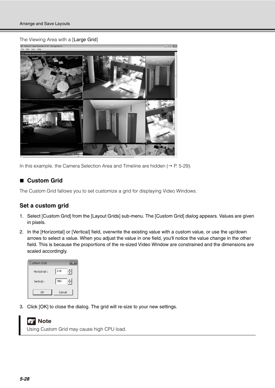 Custom grid, Custom grid -28, Set a custom grid | Canon VB-C60 User Manual | Page 178 / 288