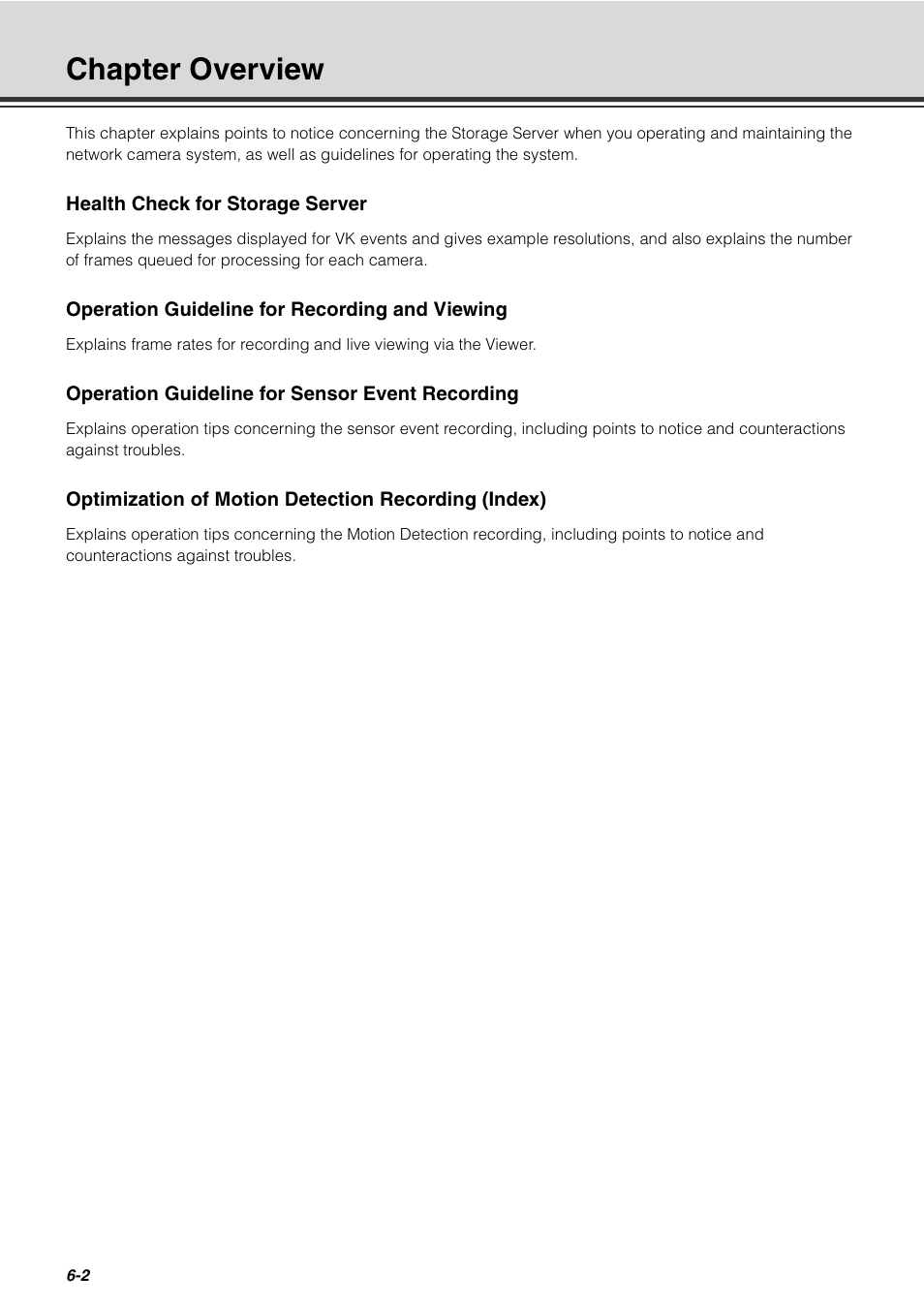 Chapter overview, Chapter overview -2 | Canon VB-C60 User Manual | Page 214 / 288