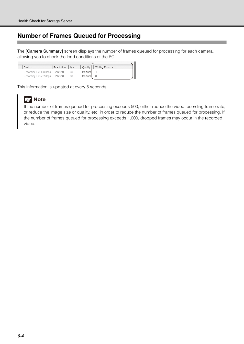 Number of frames queued for processing, Number of frames queued for processing -4 | Canon VB-C60 User Manual | Page 216 / 288