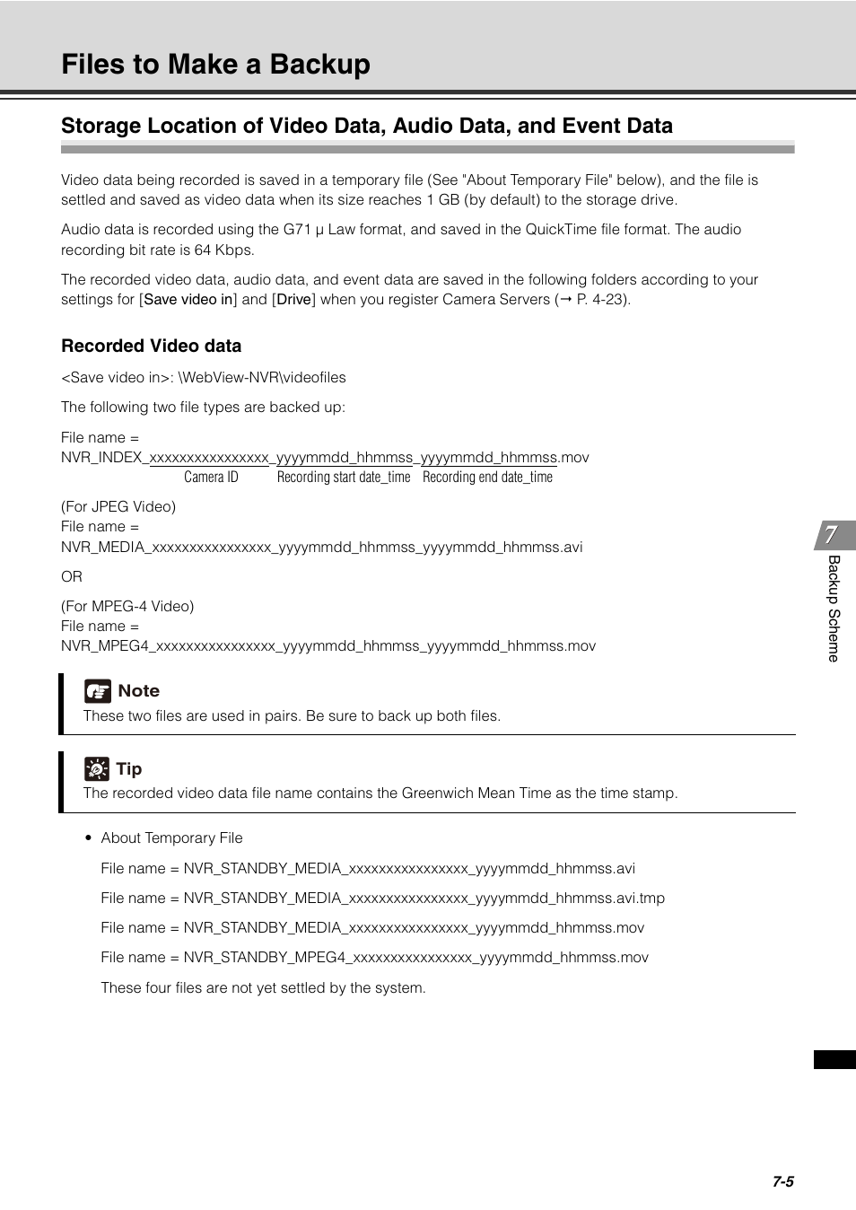 Files to make a backup, Files to make a backup -5 | Canon VB-C60 User Manual | Page 225 / 288