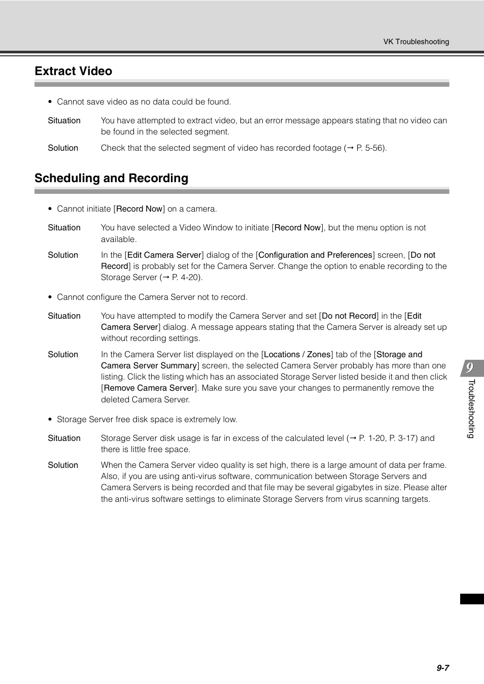 Extract video, Scheduling and recording, Extract video -7 scheduling and recording -7 | Canon VB-C60 User Manual | Page 249 / 288