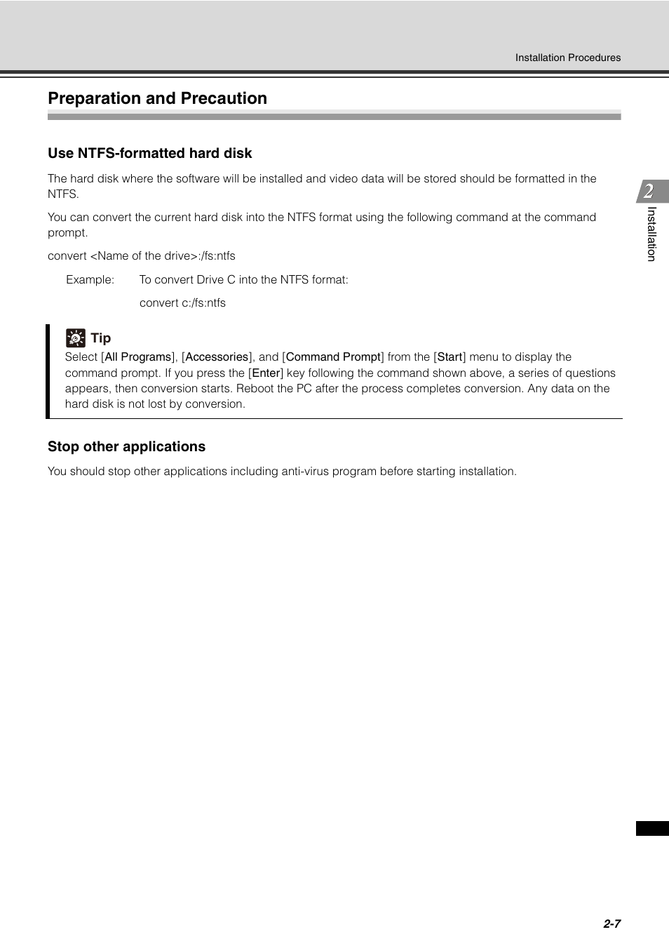 Preparation and precaution, Preparation and precaution -7, D "preparation and precaution | P. 2-7) c | Canon VB-C60 User Manual | Page 51 / 288