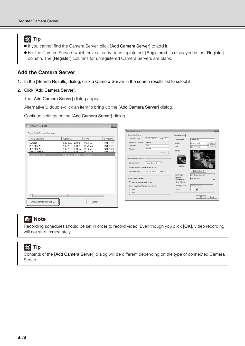 Add the camera server | Canon VB-C60 User Manual | Page 98 / 288