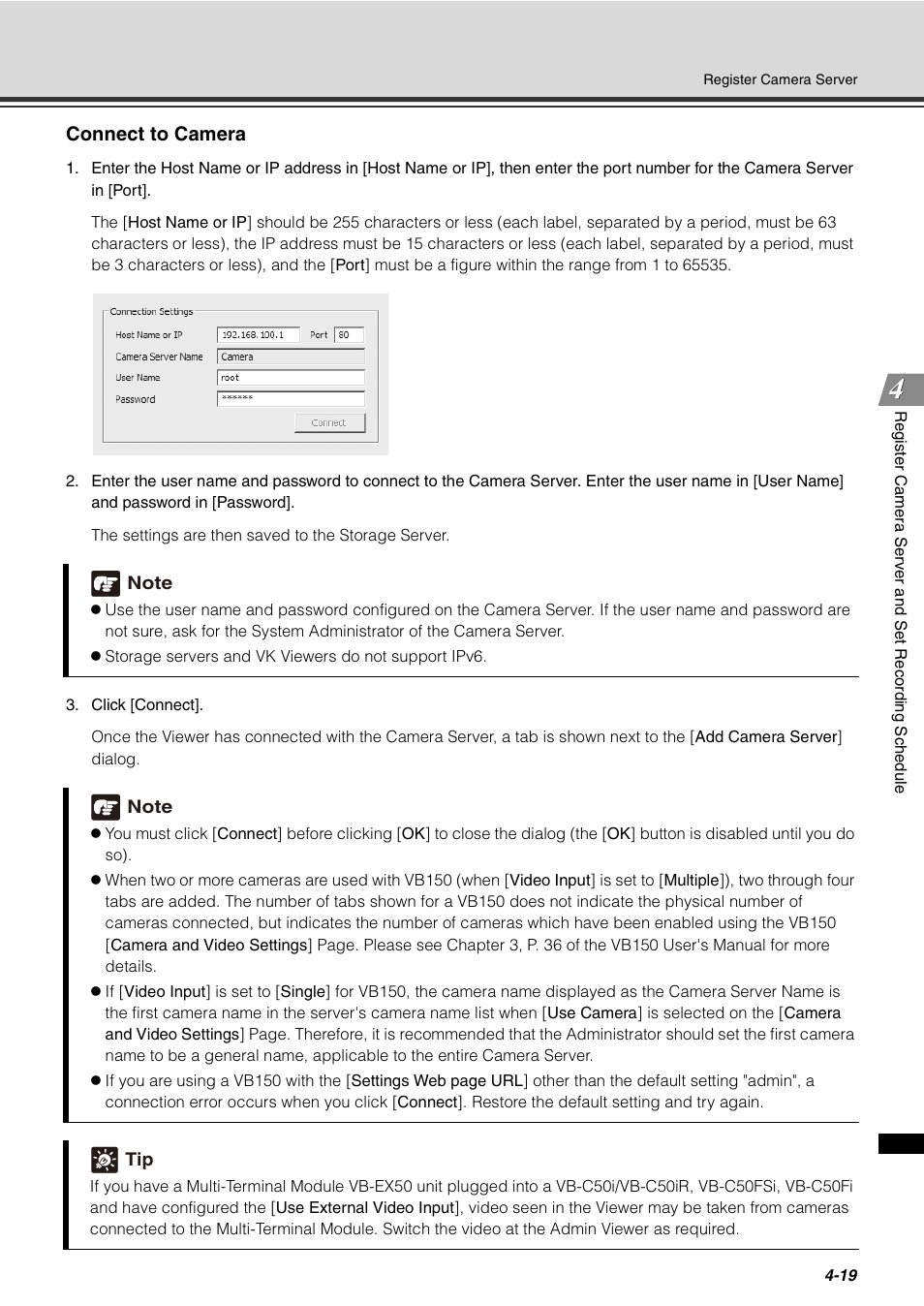 Connect to camera | Canon VB-C60 User Manual | Page 99 / 288