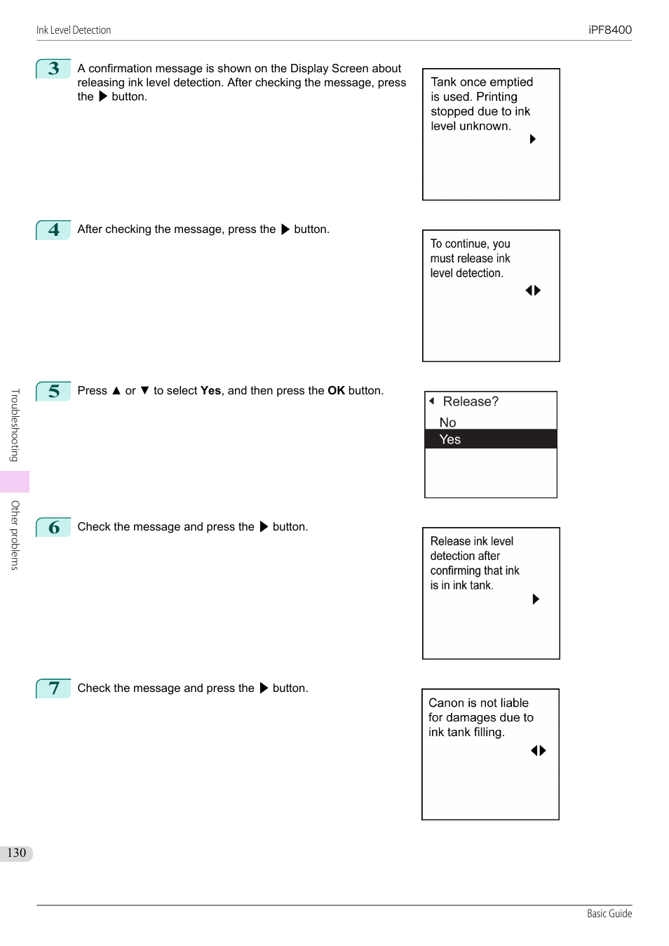Canon imagePROGRAF iPF8400 User Manual | Page 130 / 157