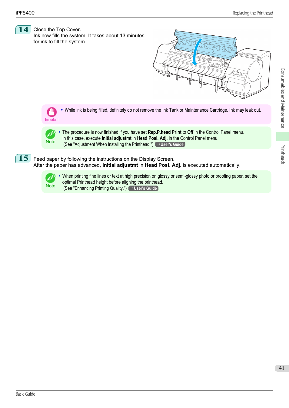 Canon imagePROGRAF iPF8400 User Manual | Page 41 / 157