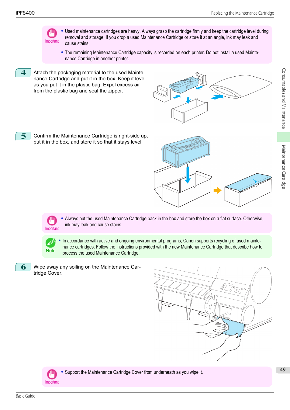 Canon imagePROGRAF iPF8400 User Manual | Page 49 / 157