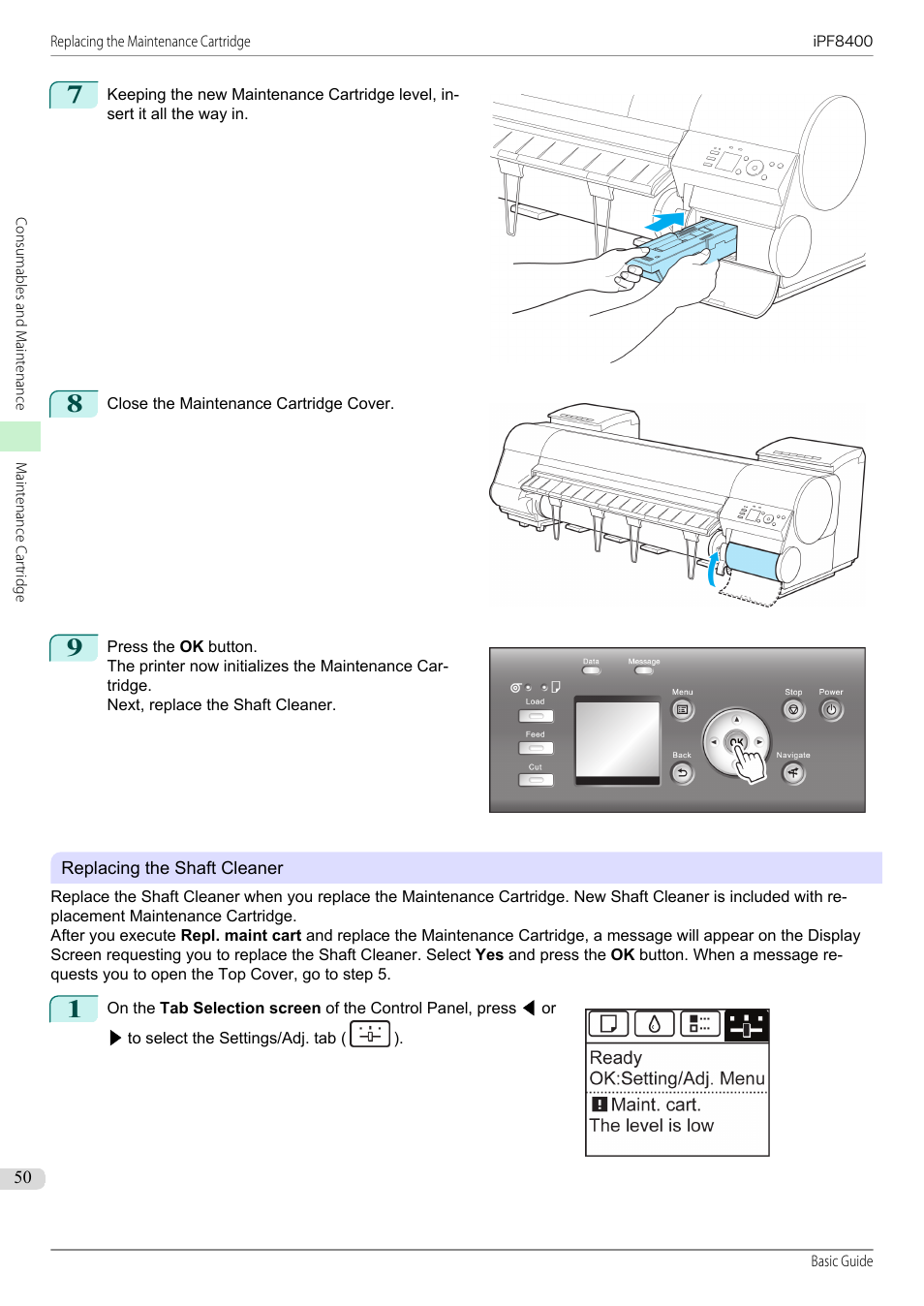 Canon imagePROGRAF iPF8400 User Manual | Page 50 / 157