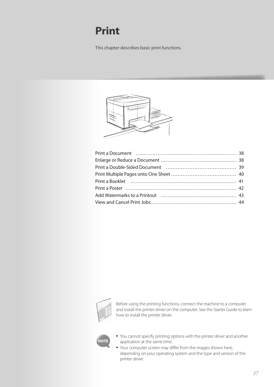 Print | Canon FAXPHONE L190 User Manual | Page 37 / 100
