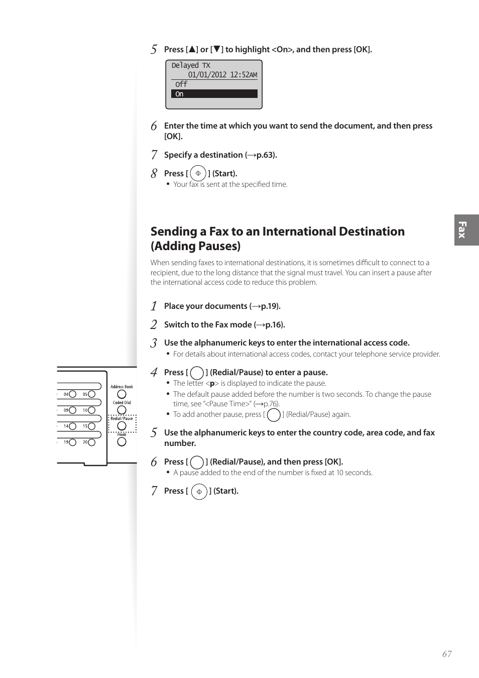 Canon FAXPHONE L190 User Manual | Page 67 / 100