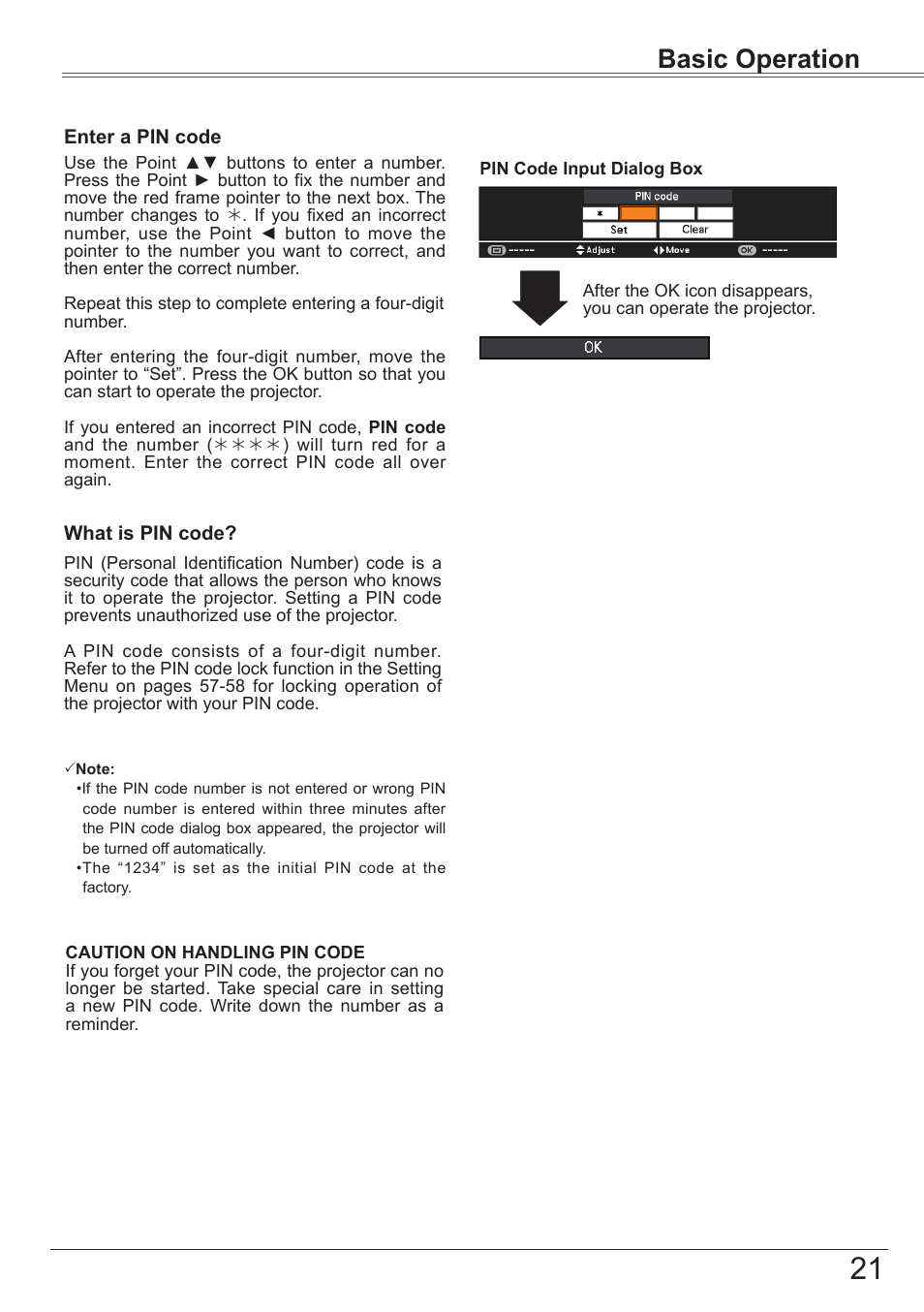 Basic operation | Canon LV-8320 User Manual | Page 21 / 81