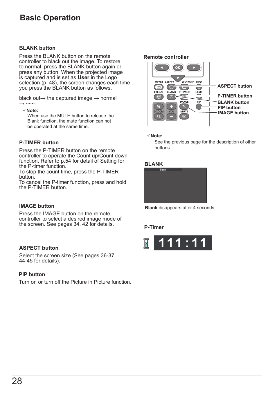 Basic operation | Canon LV-8320 User Manual | Page 28 / 81