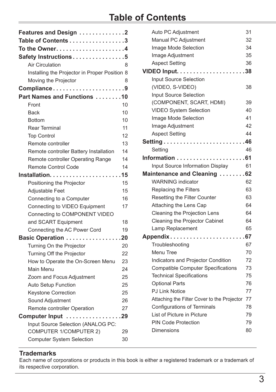 Canon LV-8320 User Manual | Page 3 / 81