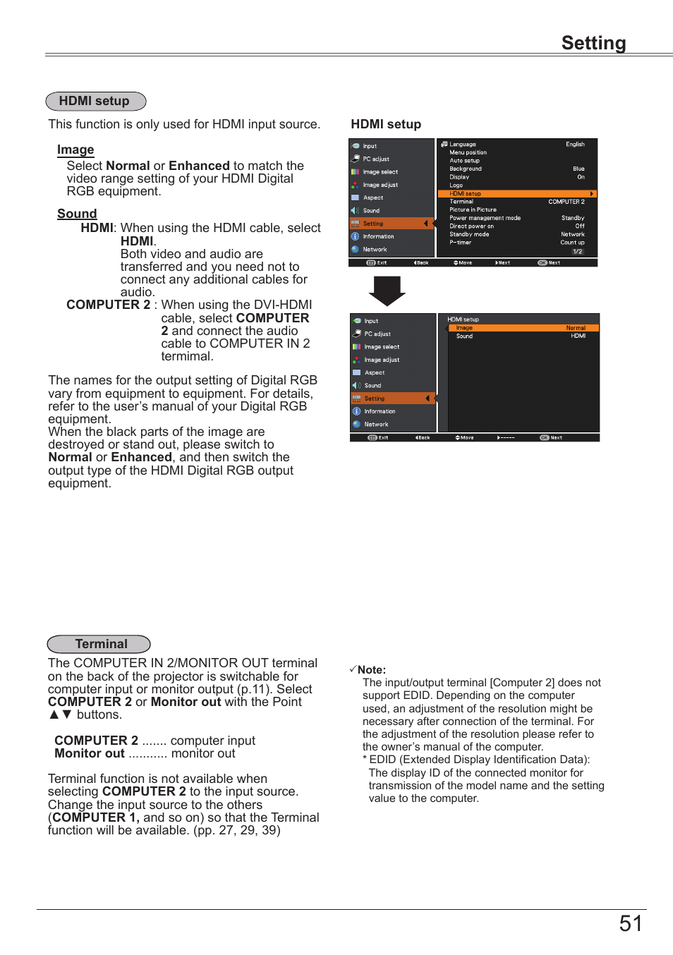 Setting | Canon LV-8320 User Manual | Page 51 / 81