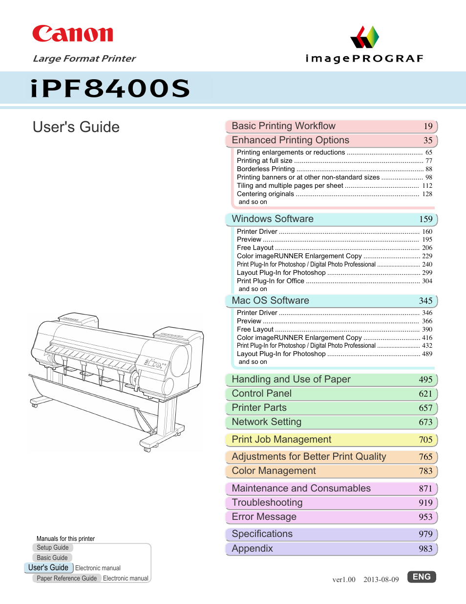 Canon imagePROGRAF iPF8400S User Manual | 1004 pages