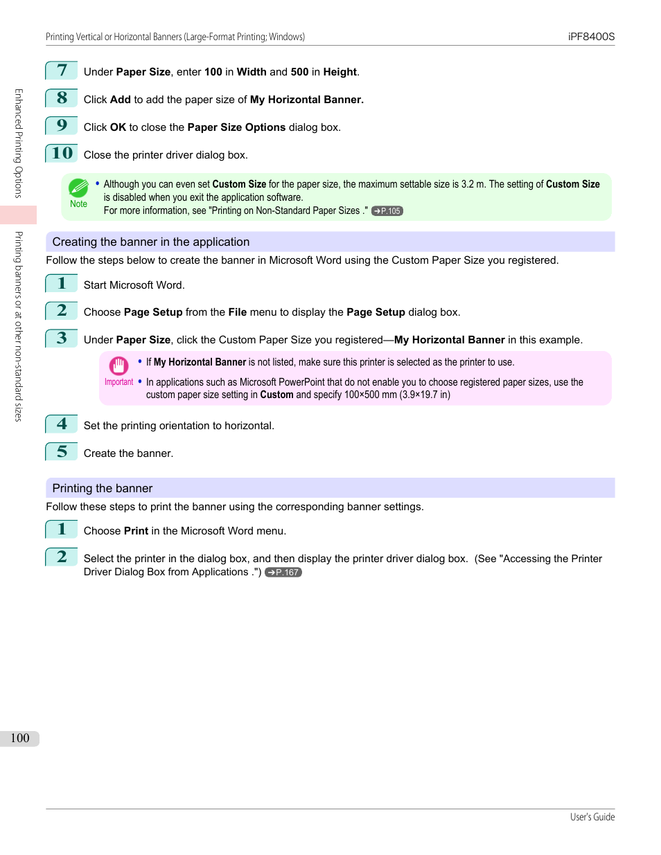 Canon imagePROGRAF iPF8400S User Manual | Page 100 / 1004
