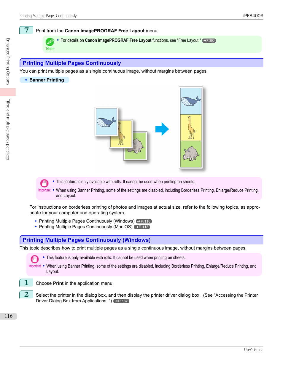 P.116 | Canon imagePROGRAF iPF8400S User Manual | Page 116 / 1004