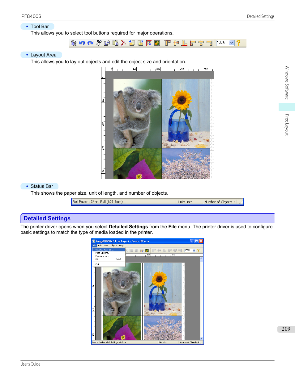 Detailed settings | Canon imagePROGRAF iPF8400S User Manual | Page 209 / 1004