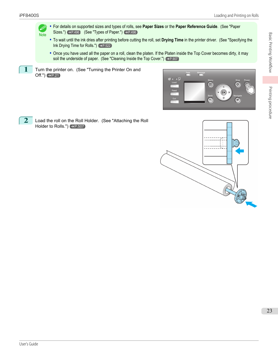 Canon imagePROGRAF iPF8400S User Manual | Page 23 / 1004
