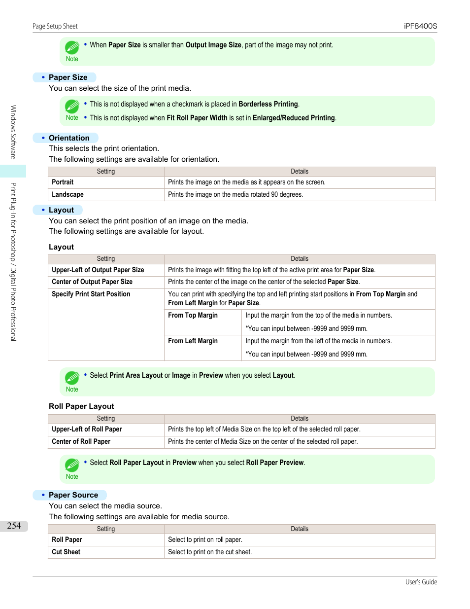 Canon imagePROGRAF iPF8400S User Manual | Page 254 / 1004