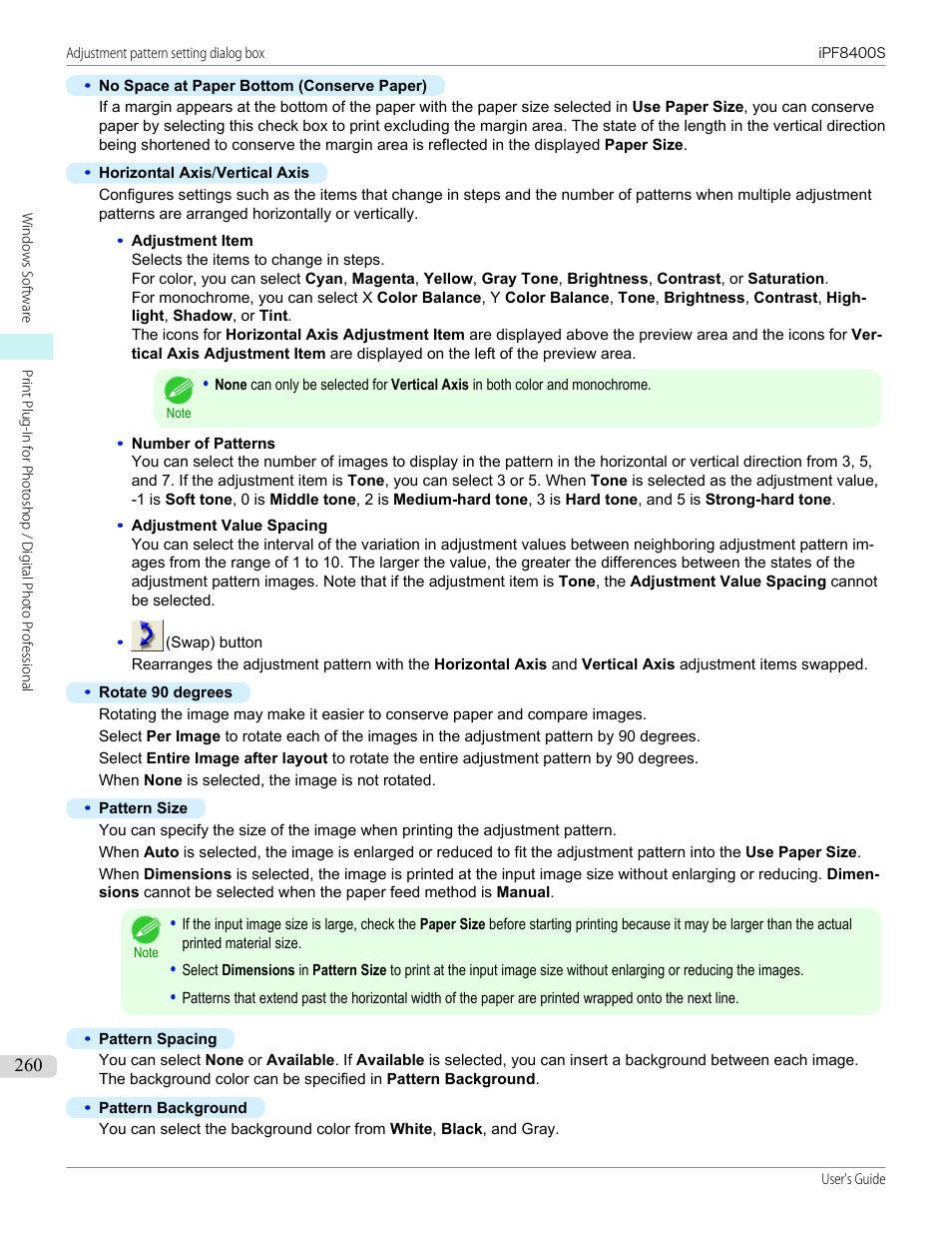 Canon imagePROGRAF iPF8400S User Manual | Page 260 / 1004