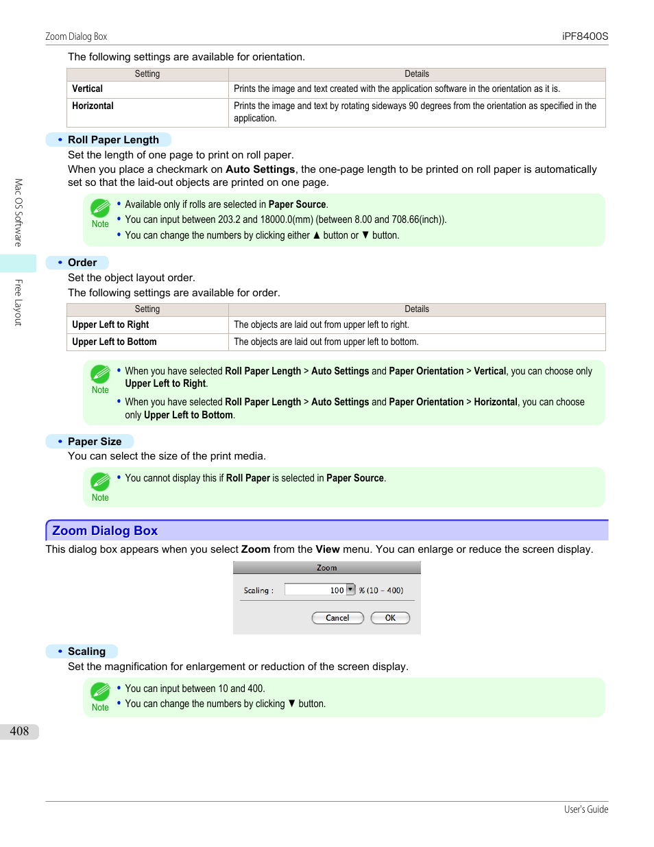 Zoom dialog box | Canon imagePROGRAF iPF8400S User Manual | Page 408 / 1004