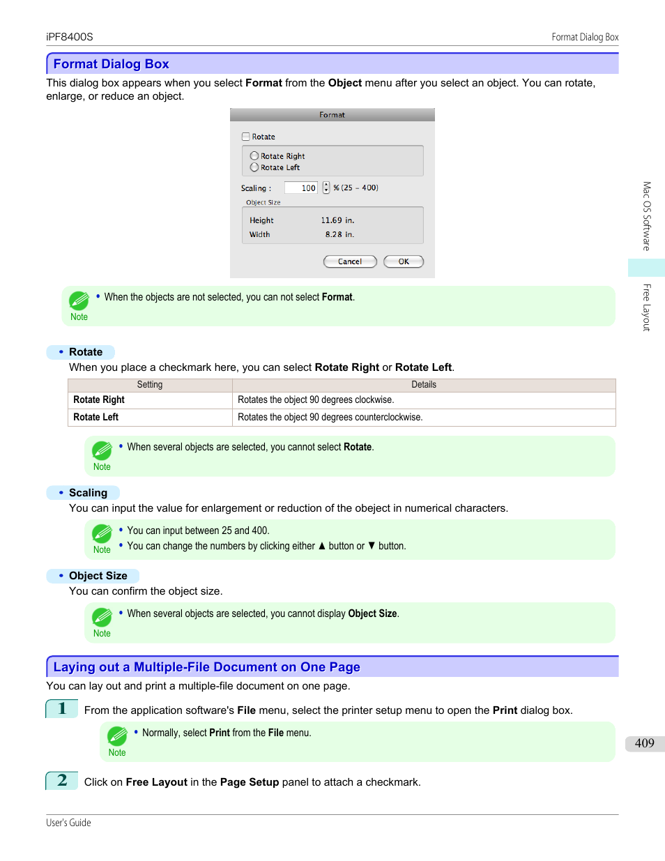 Format dialog box | Canon imagePROGRAF iPF8400S User Manual | Page 409 / 1004