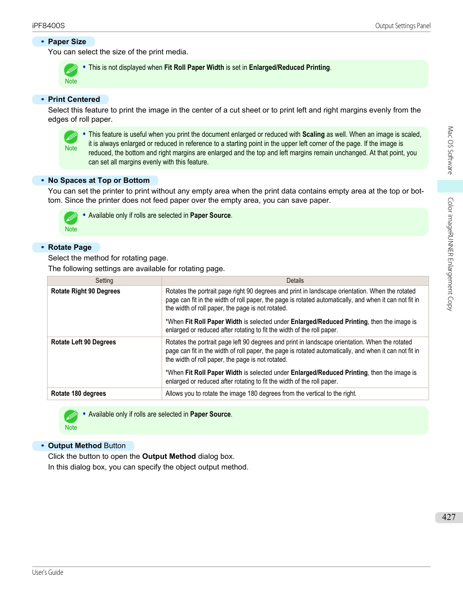 Canon imagePROGRAF iPF8400S User Manual | Page 427 / 1004
