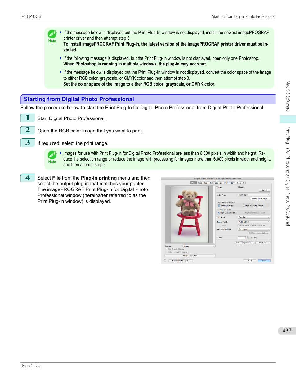 Starting from digital photo professional | Canon imagePROGRAF iPF8400S User Manual | Page 437 / 1004