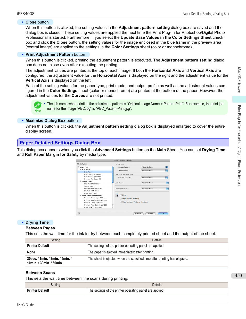 Paper detailed settings dialog box, P.453 | Canon imagePROGRAF iPF8400S User Manual | Page 453 / 1004