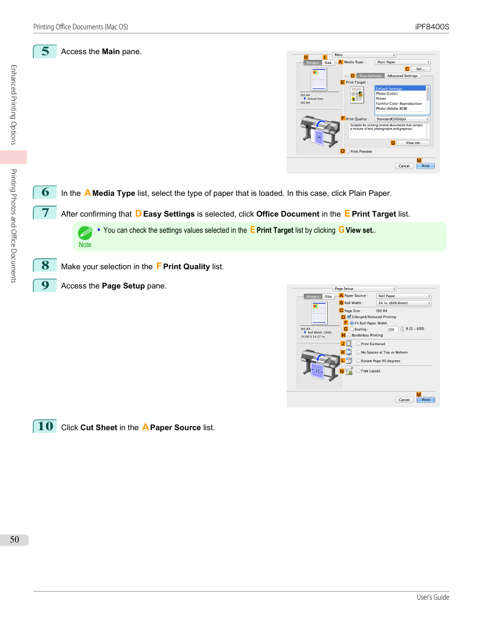 Canon imagePROGRAF iPF8400S User Manual | Page 50 / 1004