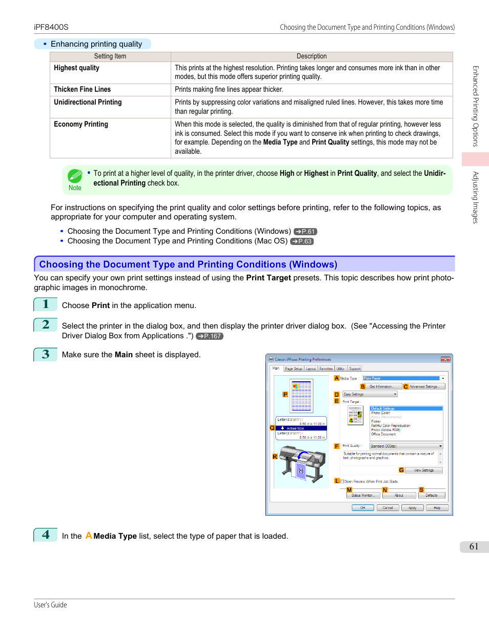 Canon imagePROGRAF iPF8400S User Manual | Page 61 / 1004