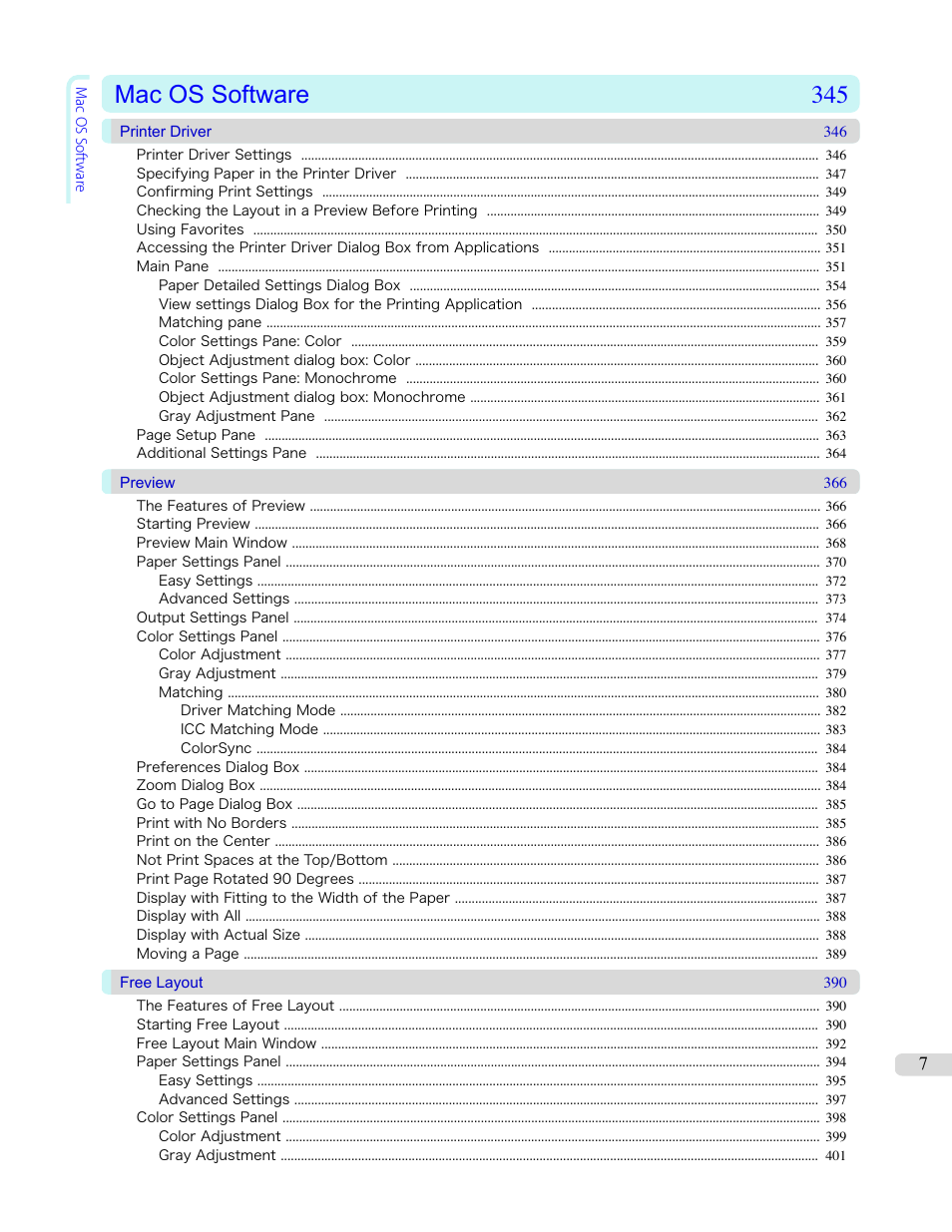 Mac os software 345 | Canon imagePROGRAF iPF8400S User Manual | Page 7 / 1004