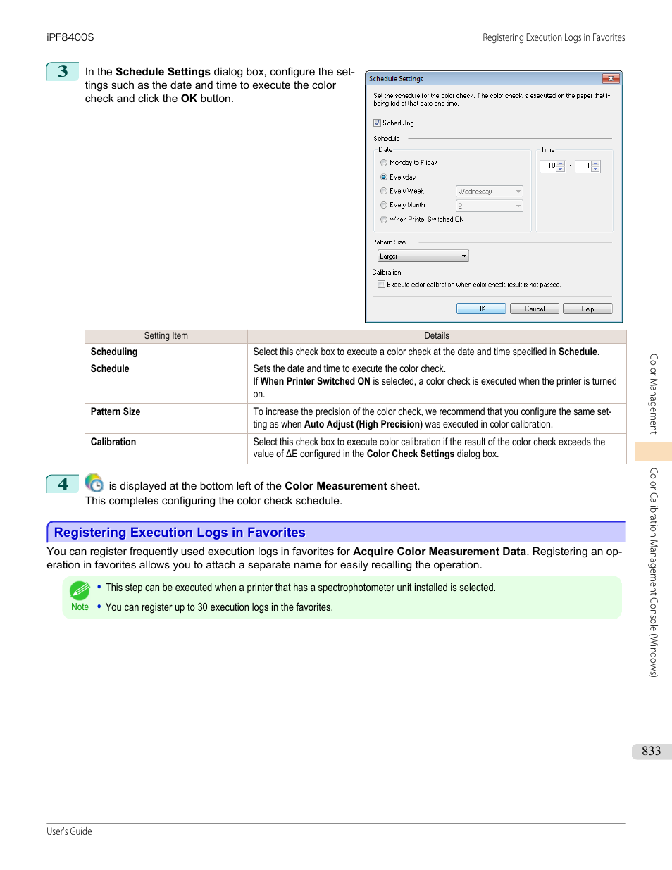 Registering execution logs in favorites | Canon imagePROGRAF iPF8400S User Manual | Page 833 / 1004